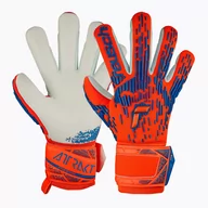 Piłka nożna - Rękawice bramkarskie dziecięce Reusch Attrakt Freegel Silver Junior hyper orng/elec blue - miniaturka - grafika 1