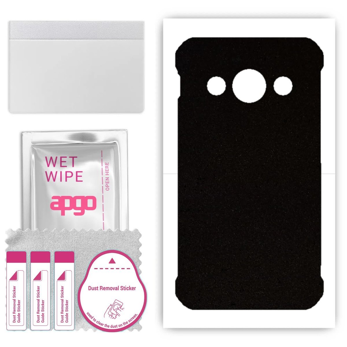 Folia naklejka skórka strukturalna na TYŁ Zamsz do Samsung Galaxy Xcover 3 G389F - Zamsz Czarny - apgo SKINS