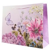 Opakowania i torebki na prezenty - Kwiaty Szeroka Torba Prezentowa 32x26 Różne Kolory - miniaturka - grafika 1