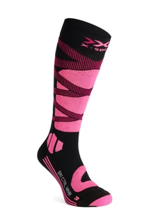 Skarpety narciarskie damskie X-Socks Ski Control 4.0 - opal black/magnolia purple - Skarpety termoaktywne - miniaturka - grafika 1