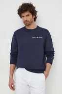 Bluzy męskie - Gant bluza męska kolor granatowy gładka - miniaturka - grafika 1