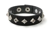 Bransoletki - Bransoletka Goth Czarna Kolce Ćwieki - miniaturka - grafika 1