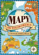 Książki edukacyjne - Mapy do kolorowania Z kredkami dookoła świata - Wydawnictwo Olesiejuk - miniaturka - grafika 1