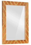 Lustra - Brązowe lustro w ramie w stylu retro H9-Z27 - miniaturka - grafika 1