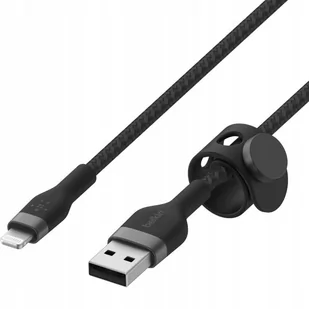 Belkin Kabel USB Lightning Braided Silicone 1 m Czarny - Kable USB - miniaturka - grafika 2