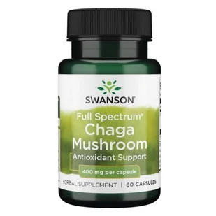 Swanson - Full Spectrum Chaga Mushroom, 400mg, 60 kapsułek - Suplementy naturalne - miniaturka - grafika 1