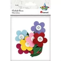 Naklejki filcowe 3D kwiaty 6szt - Zabawki kreatywne - miniaturka - grafika 1