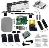 Zestawy do bram - FAAC Zestaw ALFA 414 do 3 m + 3 Piloty + Lampa GUARD + Odbojnik - miniaturka - grafika 1