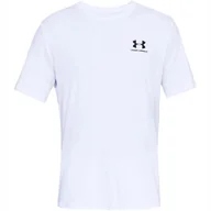 Koszulki męskie - Koszulka męska Under Armour Sportstyle Left Chest SS biała 1326799 100 L - miniaturka - grafika 1