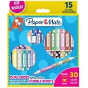 Przybory szkolne - Paper Mate Pisaki do kolorowania dwustronne zmywalne 15 kolorów - miniaturka - grafika 1