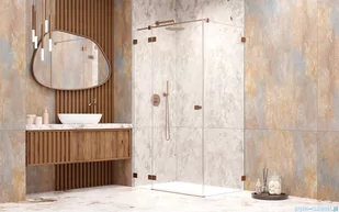 Radaway Essenza Pro Brushed Copper  Kdj kabina 100x100 cm lewa szczotkowana miedź 10097100-93-01L/10098100-01-01 - Kabiny prysznicowe - miniaturka - grafika 3