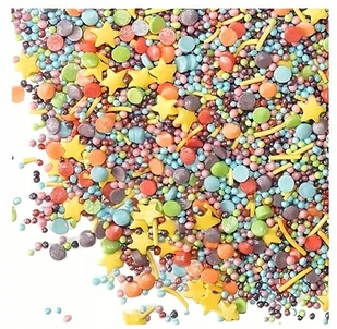 Posypka cukrowa ozdoby na tort konfetti gwiazdki dekoracje urodzinowe 1kg - Dodatki do ciast w proszku - miniaturka - grafika 1