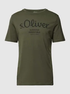 T-shirt z nadrukiem z logo - Koszulki męskie - miniaturka - grafika 1
