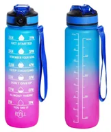 Shakery i bidony sportowe - Butelka 1000ml bidon sportowy na napój wodę solidna plastik PC - miniaturka - grafika 1