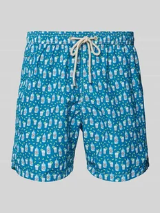 Spodenki kąpielowe o kroju regular fit z kieszenią z wypustką - Kąpielówki męskie - miniaturka - grafika 1