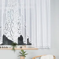 Firany - Firanka żakardowa konfekcjonowana, 160x500cm, kolor biały POLA - miniaturka - grafika 1