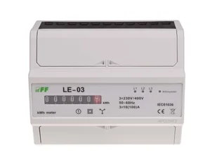 F&F Licznik prądu 3-fazowy 10/100A LE-03 cyfrowy - Liczniki energii elektrycznej - miniaturka - grafika 5