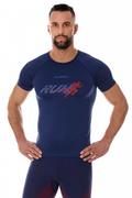 Koszulki sportowe męskie - Koszulka męska Brubeck Running Air Pro SS13280 granatowy - miniaturka - grafika 1