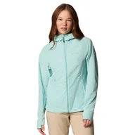 Bluzy sportowe damskie - Damski Softshell COLUMBIA SWEET AS III HOODED SOFT 2116661325 – Niebieski - miniaturka - grafika 1