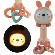 Grzechotki dla dzieci - LUXMA Grzechotka królik melodyjki dźwięk światła BT0242K BT0242K - miniaturka - grafika 1