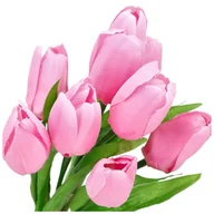 Sztuczne kwiaty - Bukiet Tulipanów Róż Materiałowe KR331C - miniaturka - grafika 1