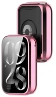 Akcesoria do smartwatchy - Bizon Etui z osłoną ekranu Case Watch Felipe do Xiaomi Mi Smart Band 9 Pro, różowe - miniaturka - grafika 1