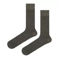 Skarpetki męskie - Skarpety wełniane grube zielone w romby EM 17 - EM Men's Accessories - miniaturka - grafika 1