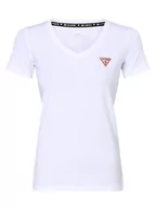 Koszulki i topy damskie - GUESS - T-shirt damski, biały - miniaturka - grafika 1