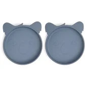 Miseczki i talerzyki dla dzieci - Silikonowy Talerzyk Dla Dzieci Zestaw 2Szt Nuuroo - miniaturka - grafika 1