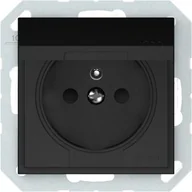 Gniazdka elektryczne - Gniazdo pojedyncze IP44 QUADRUM QR1013B czarne VILMA - miniaturka - grafika 1