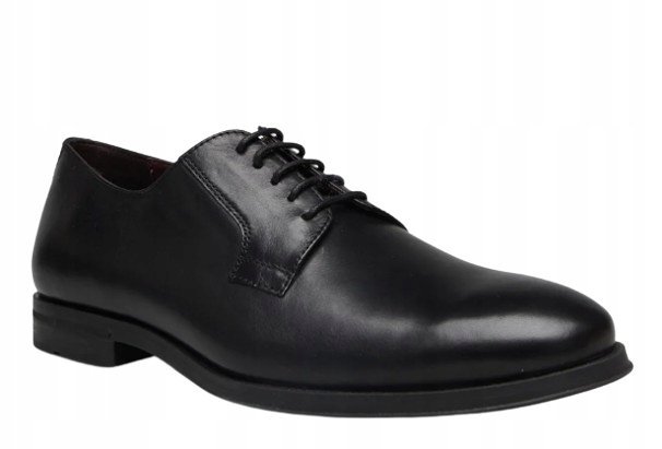 GEOX PÓŁBUTY SKÓRZANE MĘSKIE ELEGANCKIE CZARNE 45 1J3A
