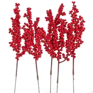 Zabawki kreatywne - Zestaw 5 sztuk gałązek z czerwonymi owocami 22cm - miniaturka - grafika 1