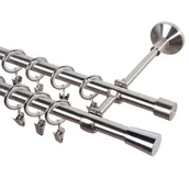 Karnisze - Karnisz Vigo 240 cm podwójny chrom 16 mm Inspire - miniaturka - grafika 1