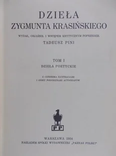 Dzieła Zygmunta Krasińskiego 1934 r. - Książki o kulturze i sztuce - miniaturka - grafika 1