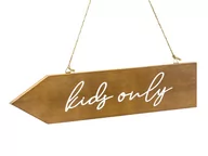 Wesele i ślub - Partydeco Dekoracja "Kids Only Drogowskaz" drewniany 36x7,5 cm TDD3 - miniaturka - grafika 1