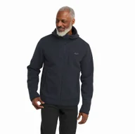 Bluzy męskie - Męska bluza polarowa z kapturem Jack Wolfskin LAKE RIDGE HOODED JKT M dark navy - M - miniaturka - grafika 1