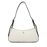 Torebki damskie - Torebka Calvin Klein Ck Canvas Small Shoulder Bag LV04F3347G Biały - miniaturka - grafika 1
