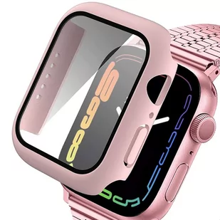 Obudowa Alogy 2w1 nakładka + szkło do Apple Watch 7 45mm Różowa - Akcesoria do smartwatchy - miniaturka - grafika 1