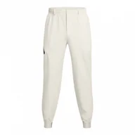 Spodnie męskie - Męskie spodnie treningowe Under Armour UA Unstoppable Joggers - białe - miniaturka - grafika 1
