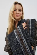 Apaszki i szaliki damskie - Szal w kratę z frędzlami - miniaturka - grafika 1