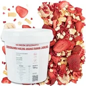 Warzywa świeże i suszone - Owoce liofilizowane zestaw mix truskawka malina banan ananas jabłko 100 g wiaderko - miniaturka - grafika 1