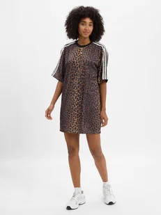 adidas Originals Damska sukienka z dżerseju Kobiety brązowy|czarny wzorzysty, S - Sukienki - miniaturka - grafika 1