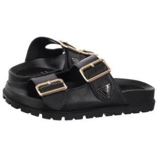 Klapki Fasten FLTST LEA03 Black (GU745-a) Guess - Klapki i japonki damskie - miniaturka - grafika 1