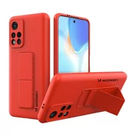 Etui i futerały do telefonów - Wozinsky Kickstand Case silikonowe etui z podstawką etui Xiaomi Redmi 10 czerwone - miniaturka - grafika 1
