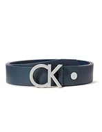 Paski - Calvin Klein Męski pas Ck Adj. Buckle Belt pasek, niebieski (Navy 411), 80|80|672 (Producent rozmiar:80) - miniaturka - grafika 1