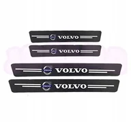 Akcesoria motoryzacyjne - OCHRONNE nakładki NAKLEJKI folia NA PROGI logo VOLVO carbon 4 szt. - miniaturka - grafika 1