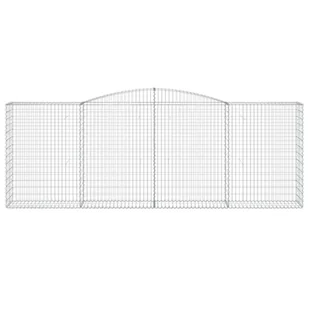 Kosze gabionowe, 7 szt, 400x50x140/160 cm, galwanizowane żelazo - Ogrodzenia - miniaturka - grafika 5