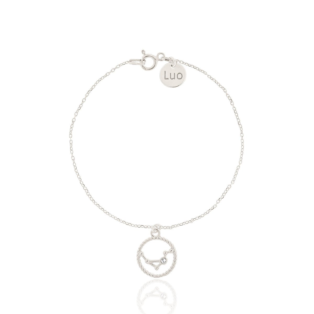 Bransoletka srebrna ze znakiem zodiaku Baran