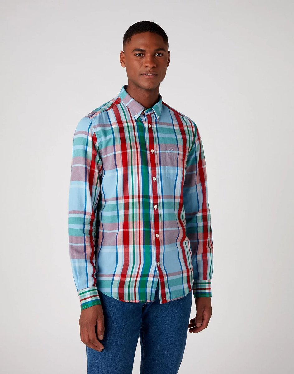 Wrangler Ls 1Pkt Bdown Shirt Formula Red W5F34Sxwo-M