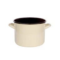 Garnki - Emalia Silesia Rybnik GARNEK PROSTY 4,4L ŚR.20CM WYS.15CM KREM/CIEMNY ŚRODEK - miniaturka - grafika 1